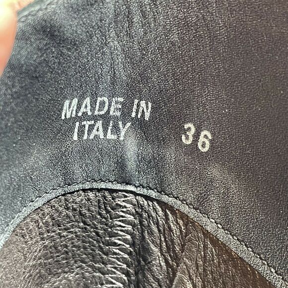 Golden Goose Black Brown Charlie Knee High Distressed Golden Boots Size 36 (5.5) - Picture 11 of 12